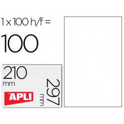 Etiqueta adhesiva apli 1281 tamaño 210x297 mm fotocopiadora
