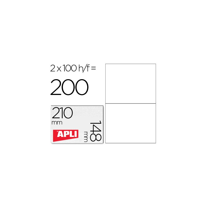 Etiqueta adhesiva apli 1264 tamaño 210x148 mm -fotocopiadora