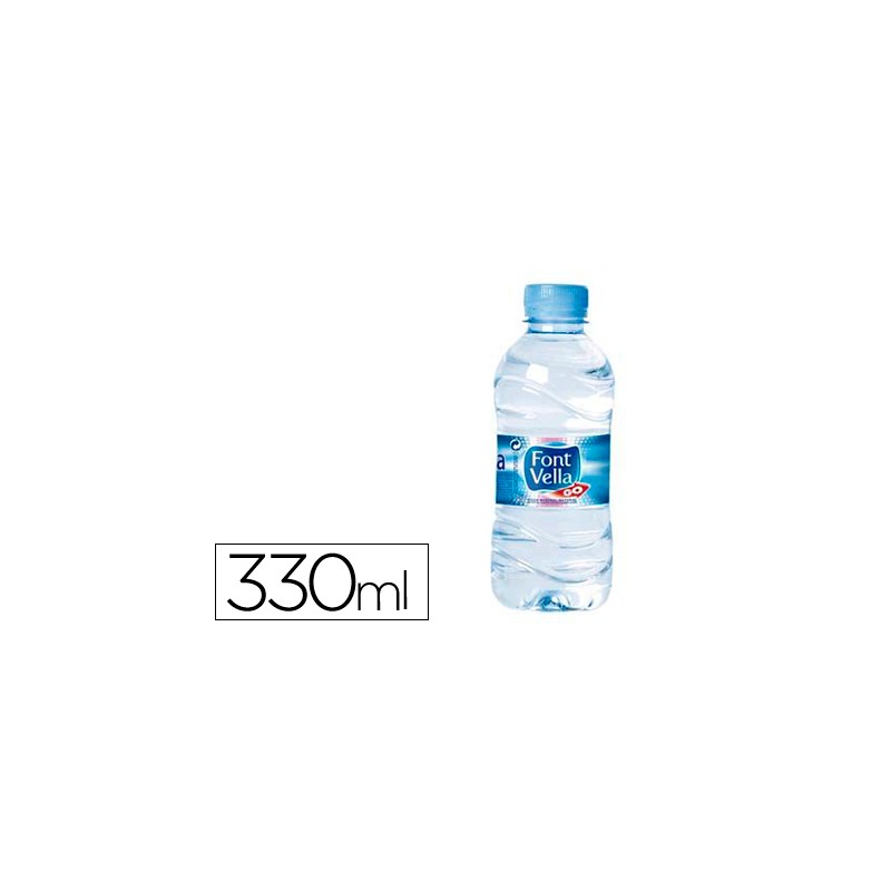 Agua mineral natural font vella botella sant hilari 330ml