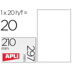 Etiqueta adhesiva apli translucidas 1225 tamaño 210x297 mm -