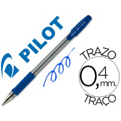 Boligrafo pilot bps-gp azul -sujecion de caucho -tinta base de