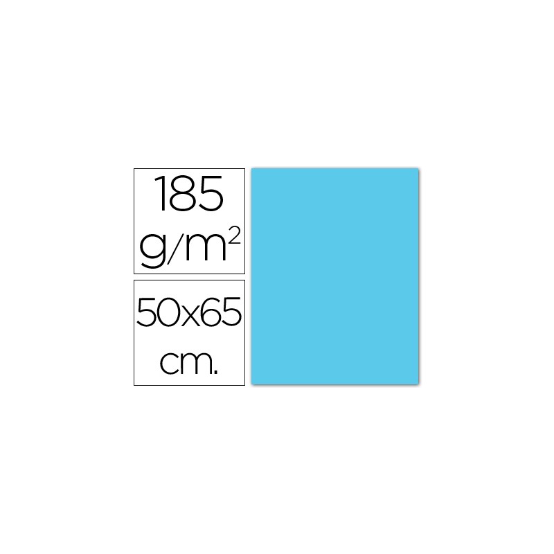 Cartulina guarro azul cielo -50x65 cm -185 gr 12673-200040232