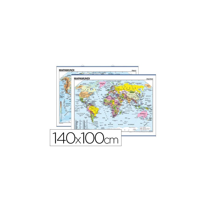 Mapa mural mundi planisferio -140 x 100 cm 4914-6108.5