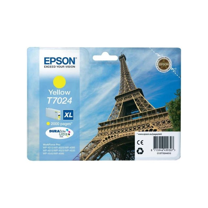 Ink-jet epson stylus t7024 amarillo xl wp-4000 4500 capacidad