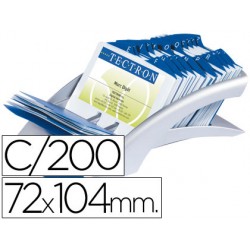 Tarjetero duraclip visifix plata 100 fundas para 200 tarjetas