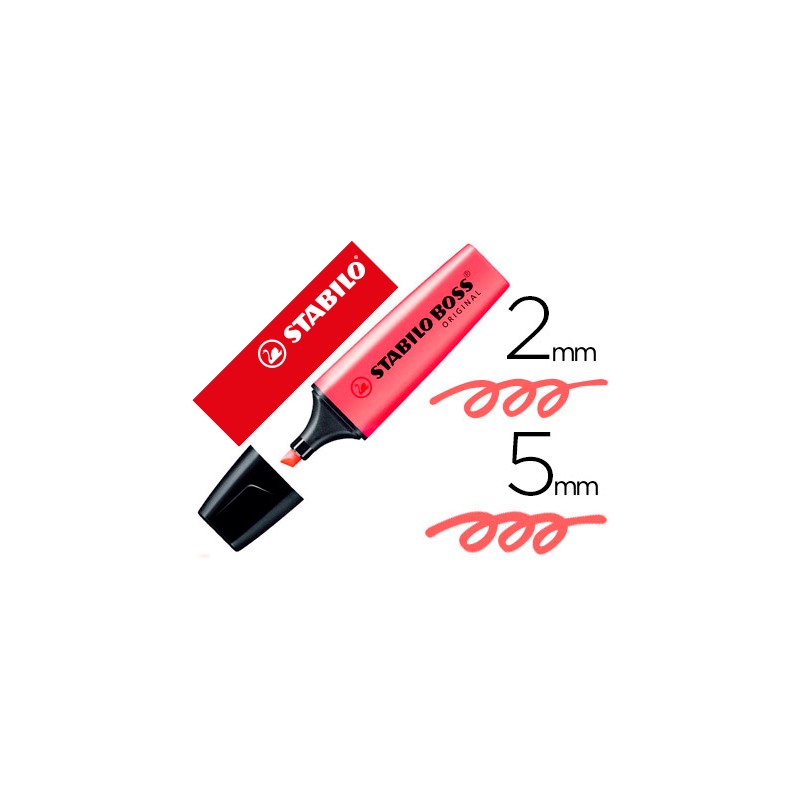 Rotulador stabilo boss fluorescente 70 rojo 22765-70/40