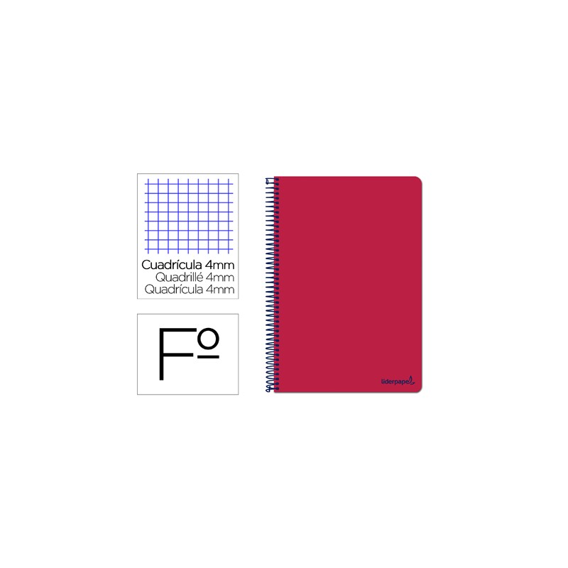 Cuaderno espiral liderpapel folio write tapa blanda 80h 60gr