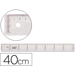 Regla liderpapel 40 cm plastico cristal 20427-RG05