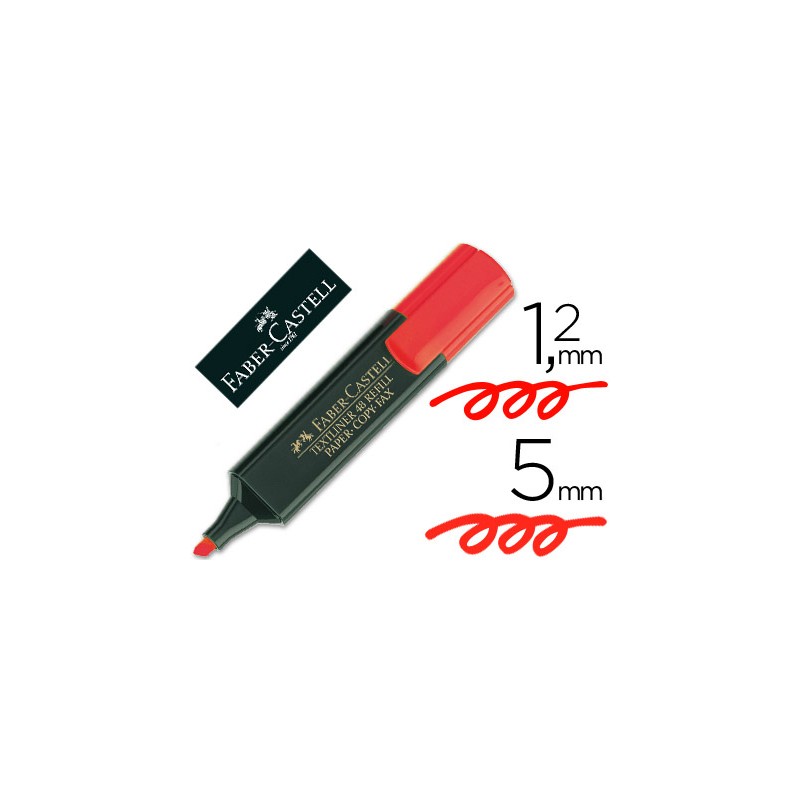Rotulador faber fluorescente 48-21 rojo 9609-48-21 / 154821