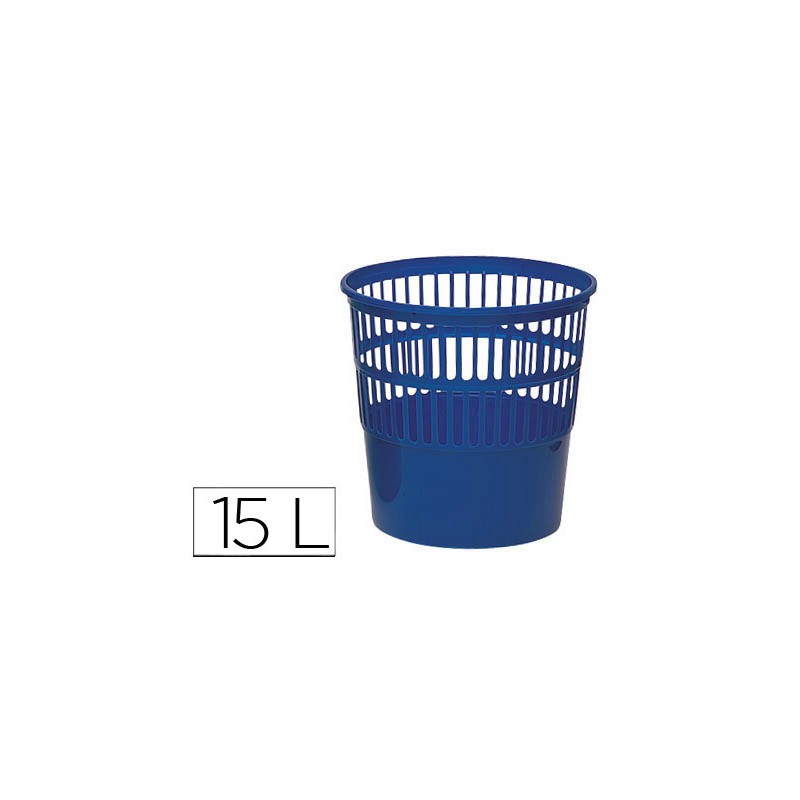 Papelera plastico 119 azul medida 27.5x27.5 cm 20344-119-AZ