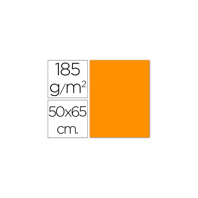 Cartulina guarro naranja -50x65 cm -185 gr 12676-200040224