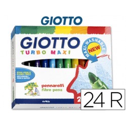 Rotulador giotto turbo-maxi caja de 24 colores lavables con