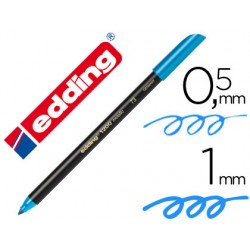 Rotulador edding punta fibra 1200 azul claro n.10 -punta