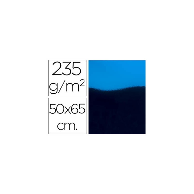 Cartulina liderpapel 50x65 cm 235g/m2 metalizada azul 15438-CM04