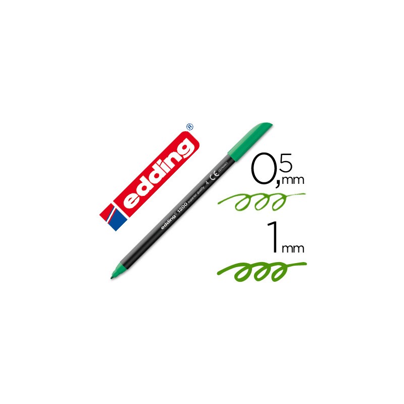 Rotulador edding punta fibra 1200 verde n.4 -punta redonda 0.5