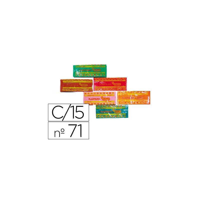 Plastilina jovi 71 surtida -tamaño mediano -caja de 15 unidades
