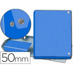 Carpeta proyectos pardo folio lomo 50 mm carton forrado azul