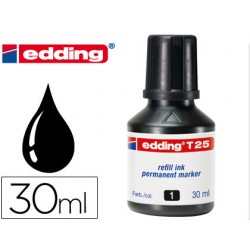Tinta rotulador edding t-25 negro -frasco de 30 ml 8043-T-25-N