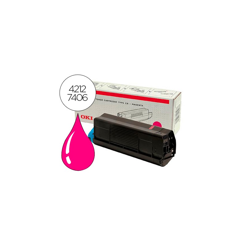 Toner oki c5100/c5200/c5300/c5 400 magenta tipo c6 (5.000