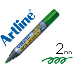 Rotulador artline pizarra ek-517 verde -punta redonda 2 mm