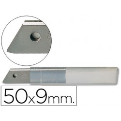 Repuesto cuter estrecho metalico q-connect 0,5x9 mm blister de