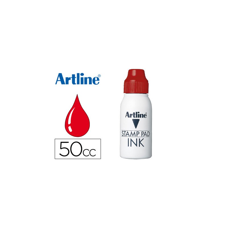 Tinta tampon artline roja -frasco de 50 cc 11008-50 CC-R