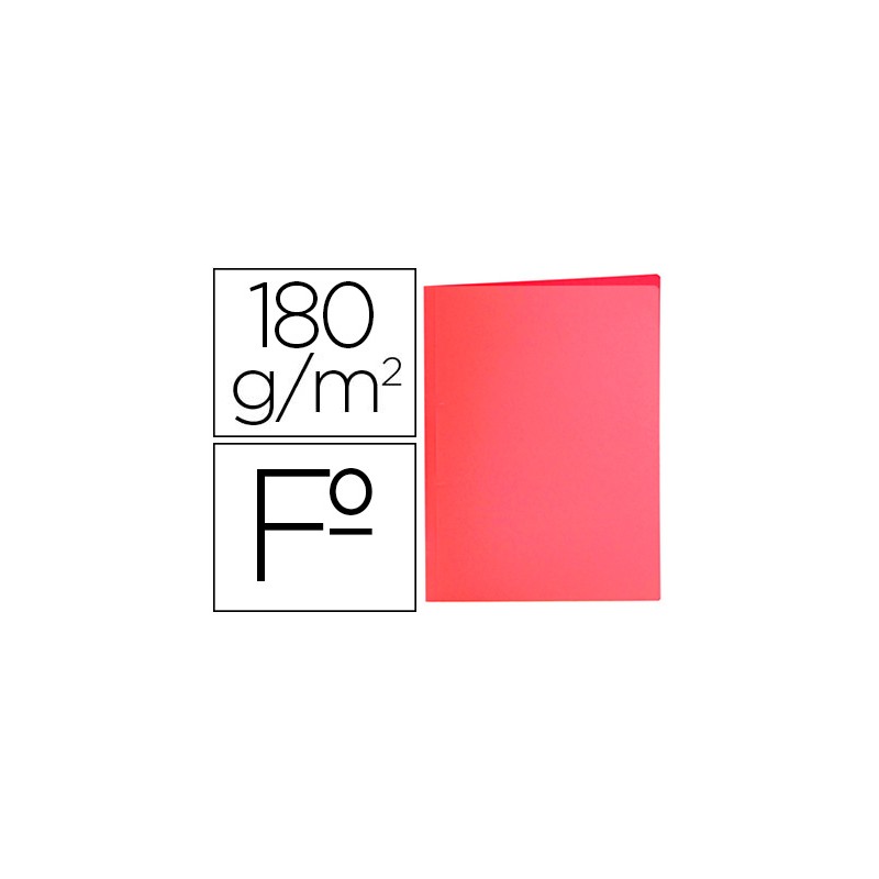 Subcarpeta liderpapel folio rojo pastel 180g/m2 10431-SC38