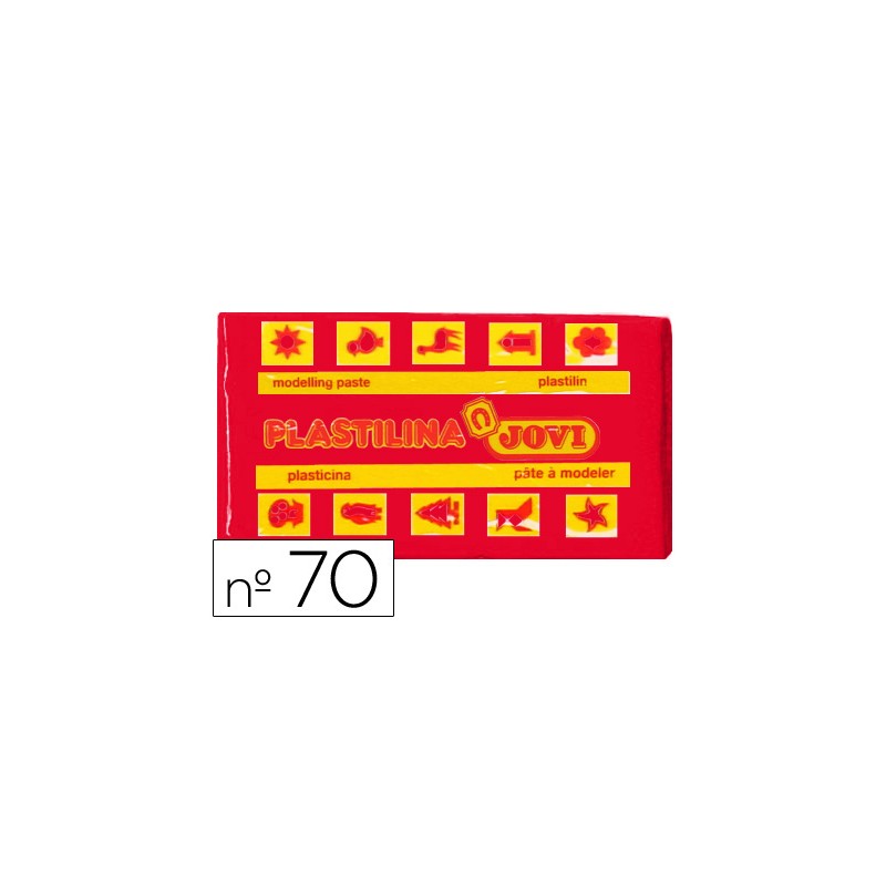 Plastilina jovi 70 rojo -unidad -tamaño pequeño 22122-70-05