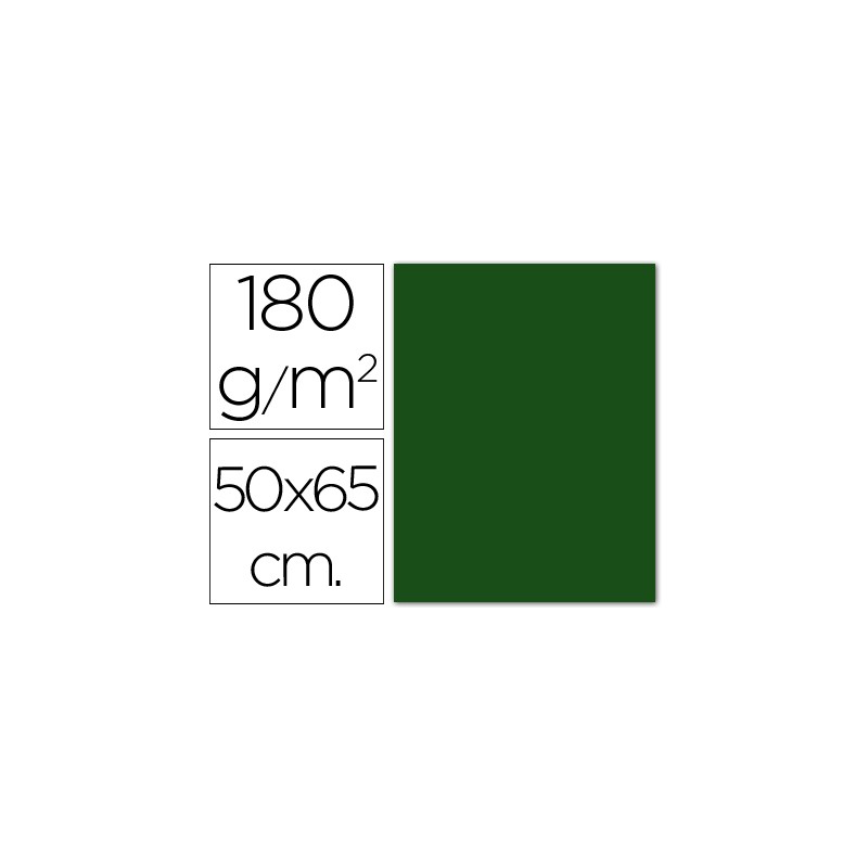 Cartulina guarro verde abeto 50x65 cm 180 gr 21034-200040239