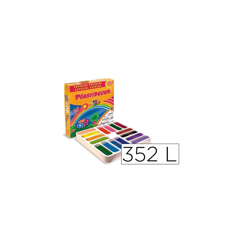 Lapices cera plastidecor caja de 352 colores 59548-841719