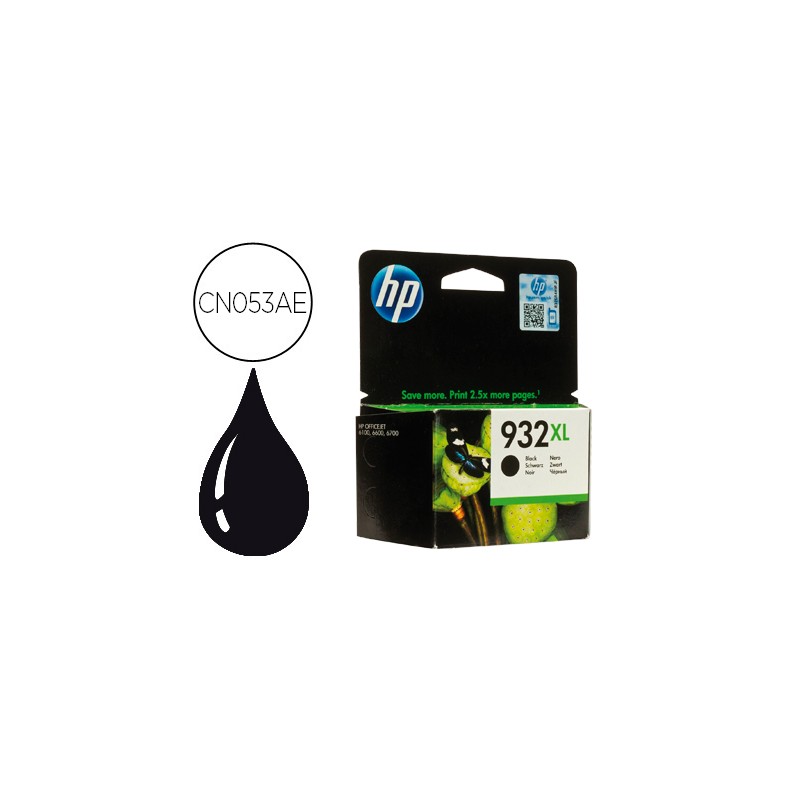 Ink-jet hp 932xl negro cn053ae officejet 6100/6600 capacidad