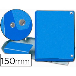 Carpeta proyectos pardo folio lomo 150 mm carton forrado azul