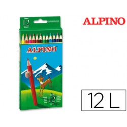 Lapices de colores alpino 654 c/ de 12 colores largos 28327-654