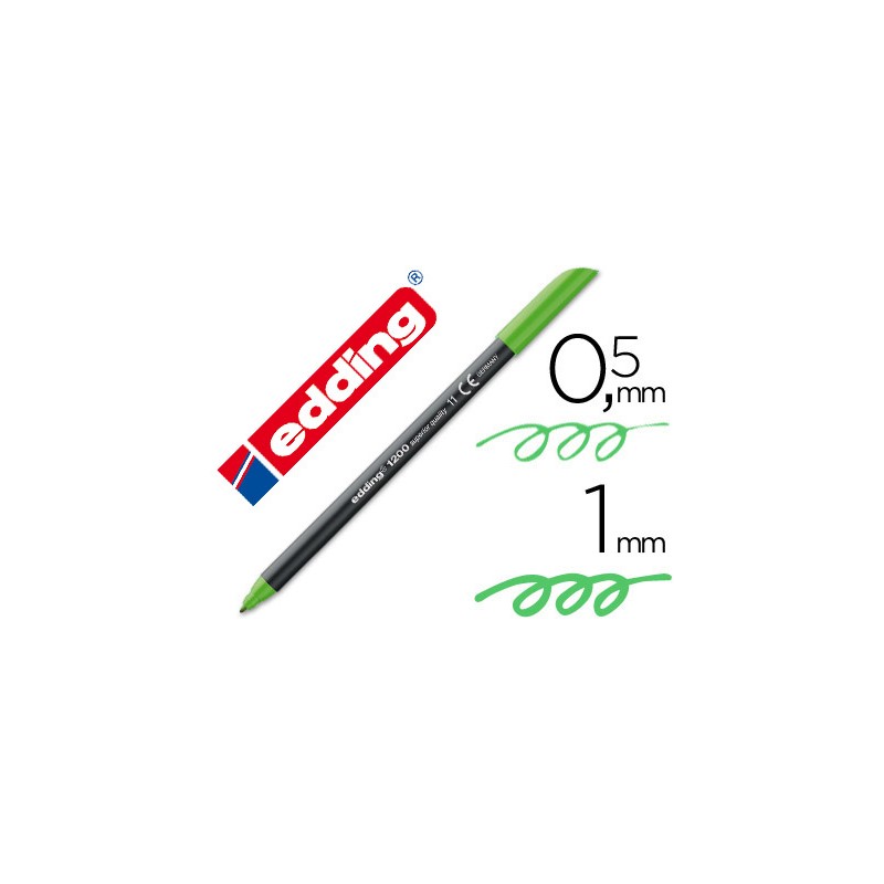 Rotulador edding punta fibra 1200 verde claro n.11 -punta