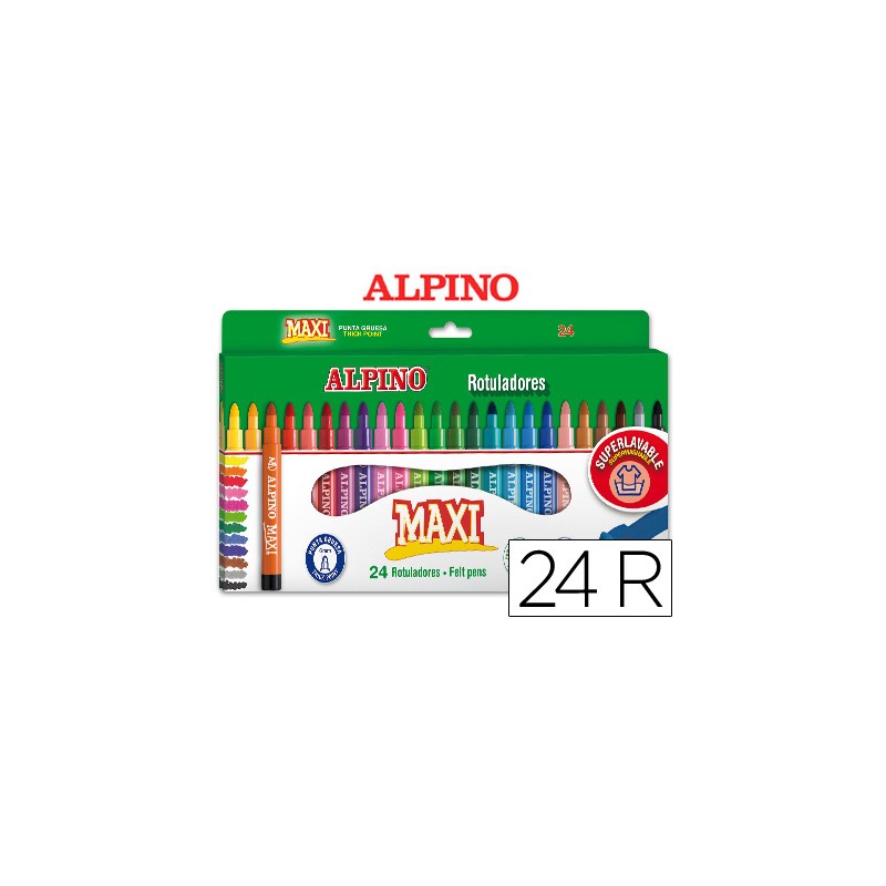 Rotulador alpino maxi -caja de 24 colores 36318-AR000007