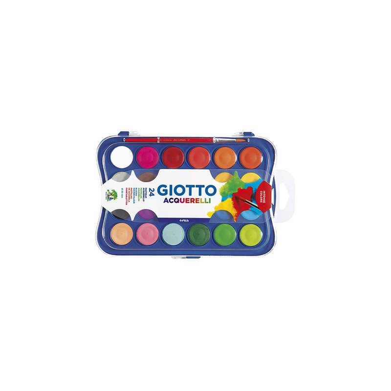 Acuarela giotto 24 colores estuche de plastico 59893-352400