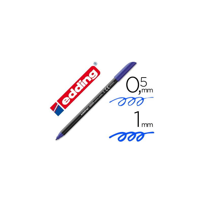 Rotulador edding punta fibra 1200 azul n.3 -punta redonda 0.5