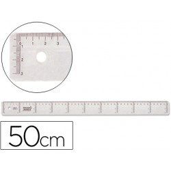 Regla liderpapel 50 cm plastico cristal 20428-RG06