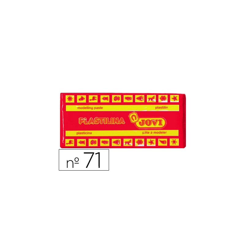 Plastilina jovi 71 rojo -unidad -tamaño mediano 22137-71-05