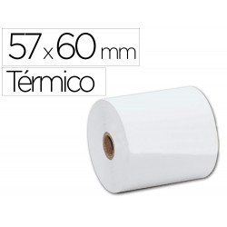 Rollo sumadora termico q-connect 57 mm ancho x 60 mm diametro