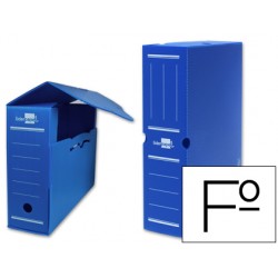 Caja archivo definitivo plastico liderpapel azul tamaño