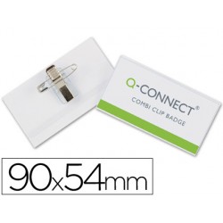 Identificador con pinza e imperdible q-connect kf01567 -54x90
