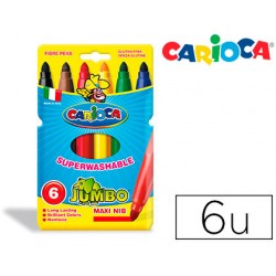 Rotulador carioca jumbo c/6 colores -punta gruesa 7536-276238