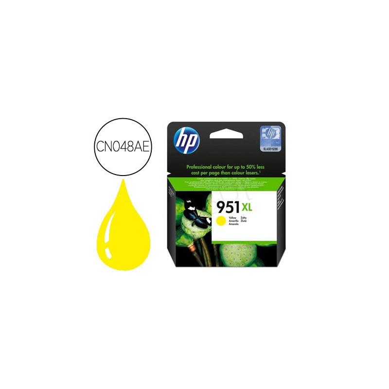 Ink-jet hp 951xl amarillo cn048ae capacidad 1500 pag