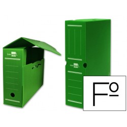 Caja archivo definitivo plastico liderpapel verde tamaño