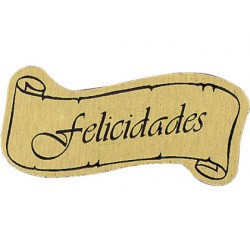 Etiquetas felicidades letrero -rollo de 450 etiquetas 1439-F-14