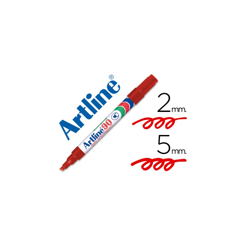 Rotulador artline marcador permanente ek-90 rojo -punta