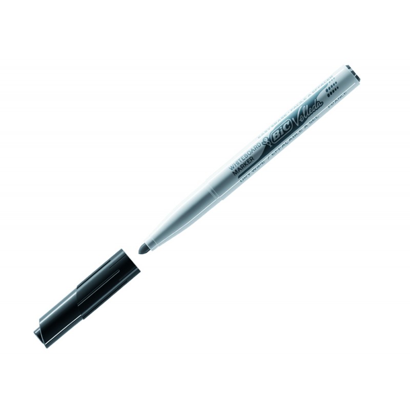 Rotulador bic velleda para pizarra negro -punta redonda 2 mm