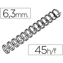 Espiral wire 3:1 6,3 mm n.4 negro capacidad 45 hojas caja de