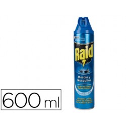 Insecticida raid spray moscas y mosquitos 600 ml 59974-71077